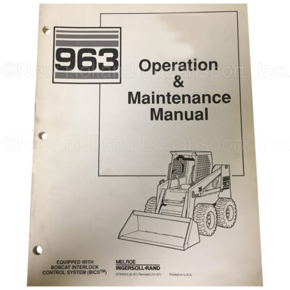 Bobcat 963 LDR Operator Manual Part # 6724543