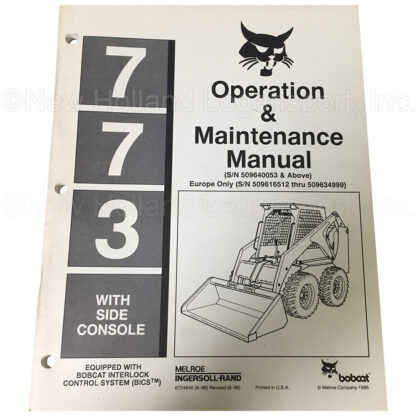 Bobcat 773 Operator Manual Part # 6724640