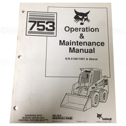 Bobcat 753 LDR Operator Manual Part # 6900438