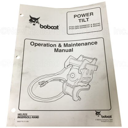 Bobcat Power Tilt Operators Manual Part # 6900779