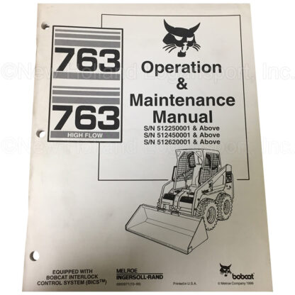 Bobcat 763 763H LDR Operator Manual Part # 6900971