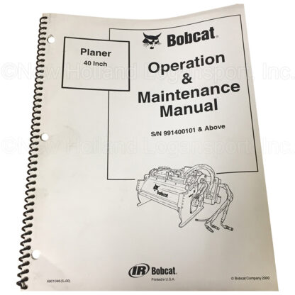 Bobcat Planer Operators Manual Part # 6901046