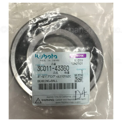 Kubota Ball Bearing Part # 3C011-43360