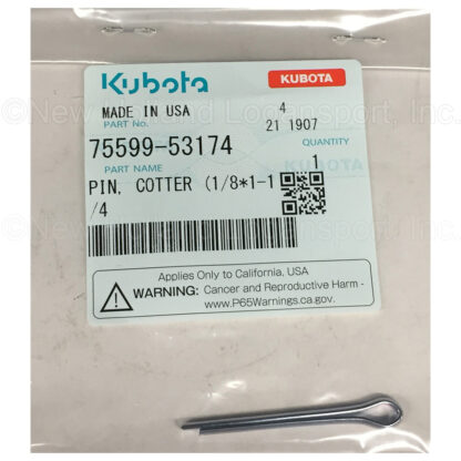 Kubota Cotter Pin Part # 75599-53174