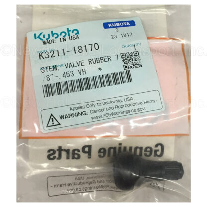 Kubota Rubber Stem Valve Part # K3211-18170