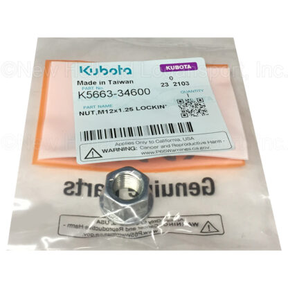 Kubota Locking Nut M12x1.25 Part # K5663-34600