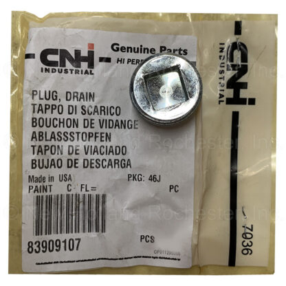 New Holland Plug Drain Part # 83909107