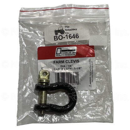 Double HH 1/4" Screw Pin Clevis (Ref # 24041) Part # BO-1646