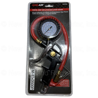 ExelAir Pistol Grip Inflator / Deflator Tire Gauge Part # M-EX0500P
