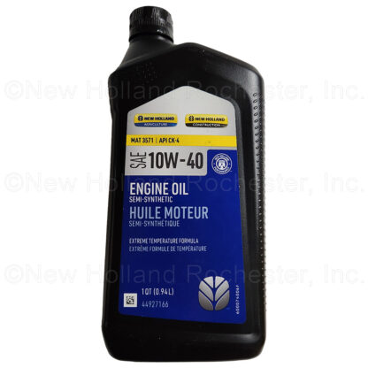 New Holland 1 Qt SAE 10W-40 MAT 3571 CK-4 Semi-Synthetic Engine Oil Part # 44927166