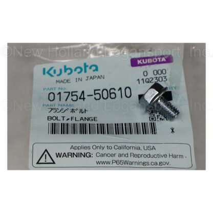 Kubota M6 x 1.0 x 10mm Bolt Part # 01754-50610