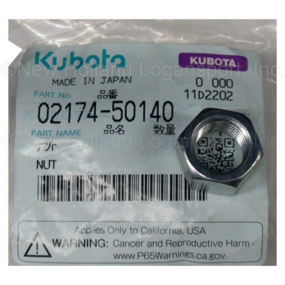 Kubota M14-1.5 Hex Nut Part # 02174-50140