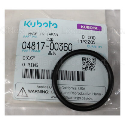 Kubota O-Ring Part # 04817-00360