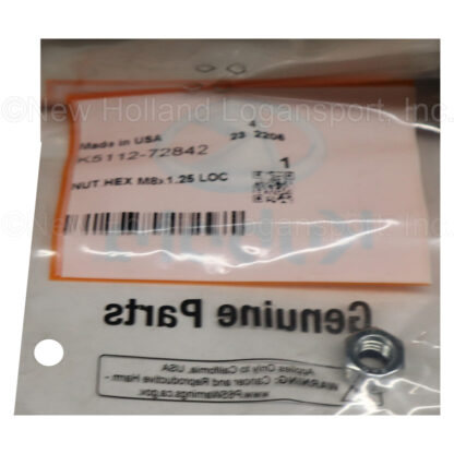 Kubota Hex M8 x 1.25 Lock Nut Part # K5112-72842