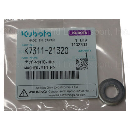 Kubota M10 HD Washer Part # K7311-21320