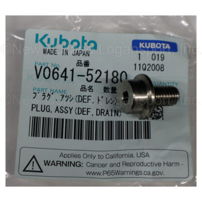 Kubota DEF/Drain Assy Plug Part # V0641-52180