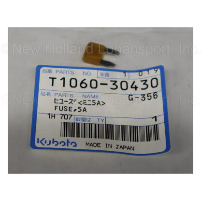 Kubota 5A Mini Fuse Part # T1065-30430