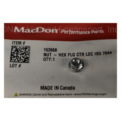 MacDon Hex Flange Nut Part # 152668