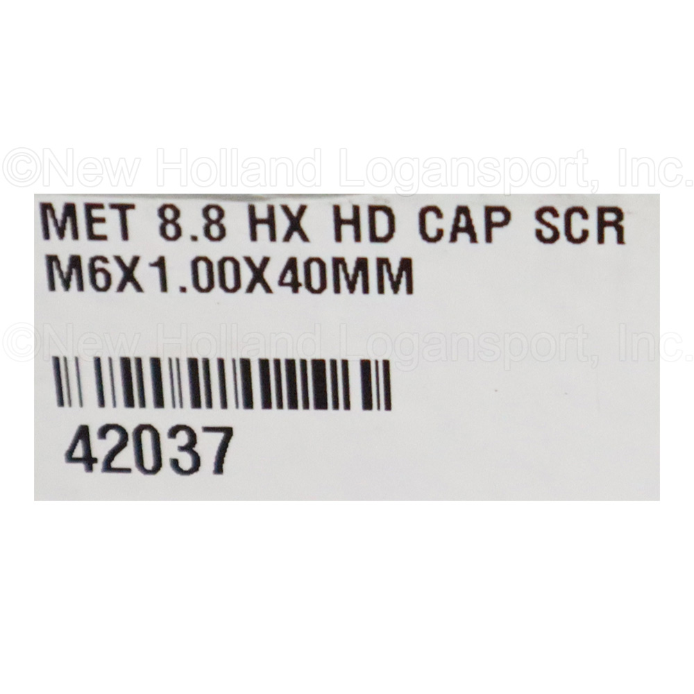 8.8 Hex Head Cap Screw (M6 x 1.00 x 40mm) Part # 42037 - Image 2