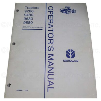 New Holland Operators Manual Part # 42928041