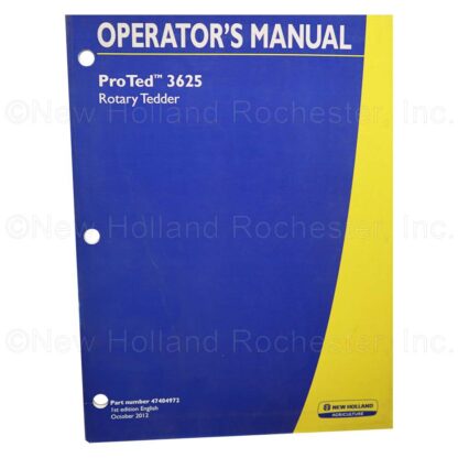 New Holland Rotary Tedder Operators Manual Part # 47404972