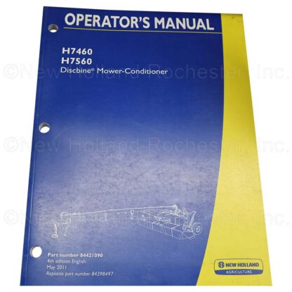 New Holland Discbine Mower-Conditioner Operators Manual Part # 84421090