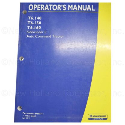 New Holland Sidewinder II Operators Manual Part # 84596711