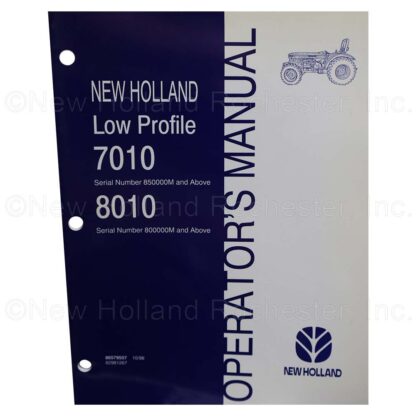 New Holland Operators Manual Part # 86579557