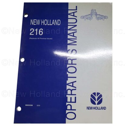 New Holland 216 Operators Manual Part # 86605098