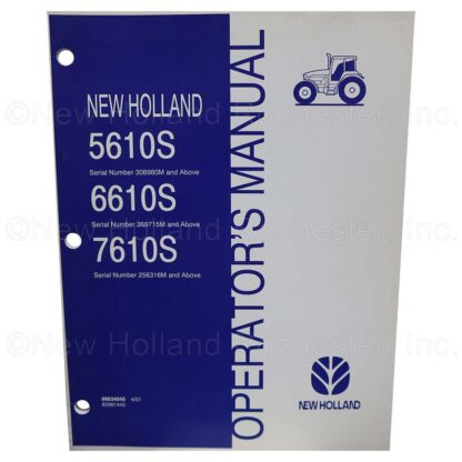 New Holland Operators Manual Part # 86634040