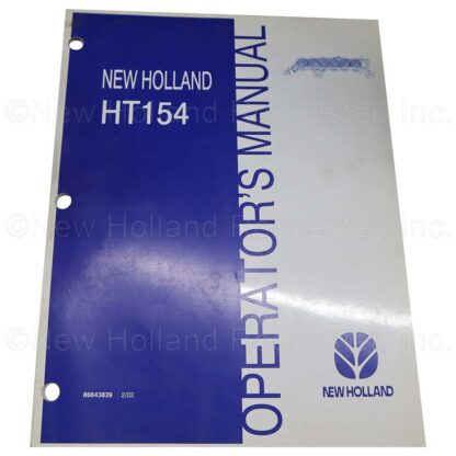 New Holland HT154 Operators Manual Part # 86643839