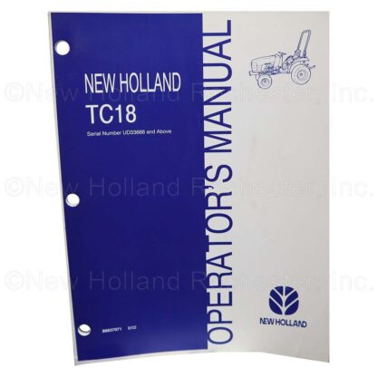 New Holland Operators Manual Part # 86837071
