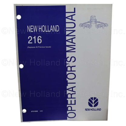 New Holland 216 Operators Manual Part # 87010268