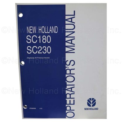 New Holland Operators Manual Part # 87060595