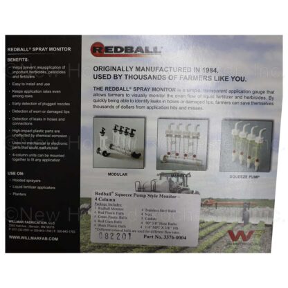 Redball Squeeze Pump Style Monitor (4 Column) Part # 3376-0004