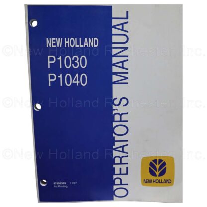 New Holland Operators Manual Part # 87658399