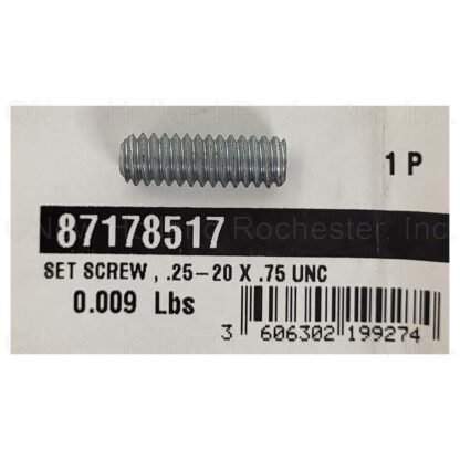 Kuhn Krause .25-20 x .75 UNC Set Screw Part # 87178517