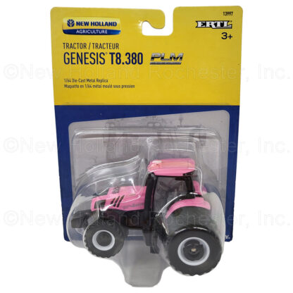 New Holland Ertl Genesis T8.380 PLM Pink Tractor Toy 1/64 Scale Part # ERT13997