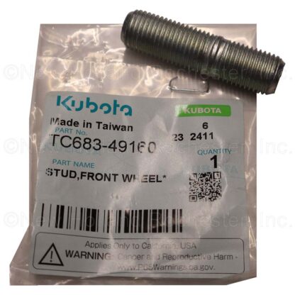 Kubota Front Wheel Stud Part # TC683-49160