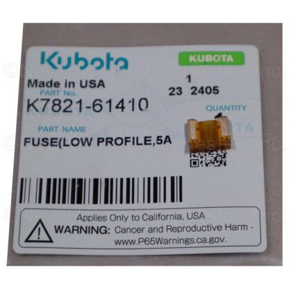 Kubota Fuse Part # K7821-61410
