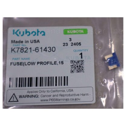 Kubota Fuse Part # K7821-61430