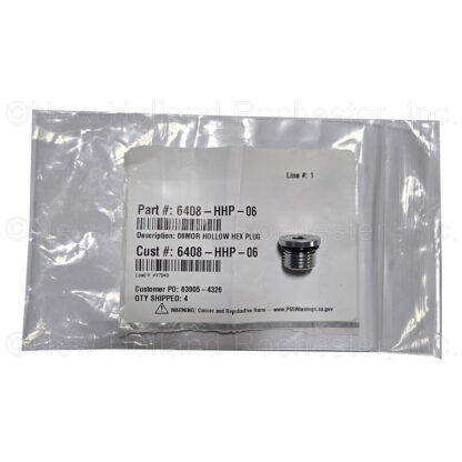 Hex Socket Plug Part # 6408-HHP-6