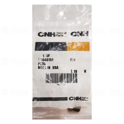 New Holland 1/8" Hex Plug Part # 86643151