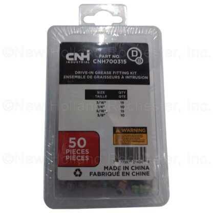 New Holland Drive-In Grease FItting Kit Part # CNH700315