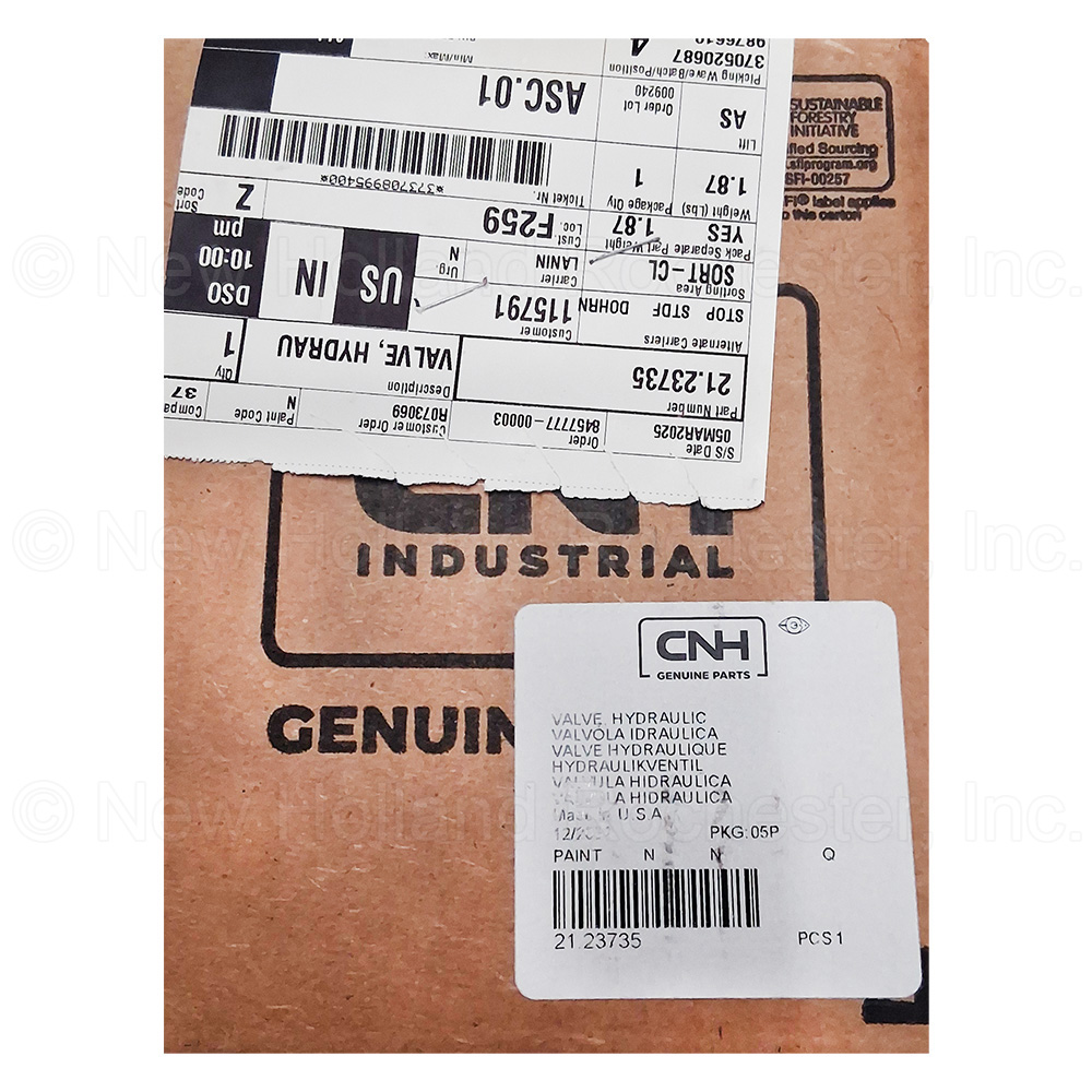 New Holland Hydraulic Valve Part # 21.23735 - Image 3