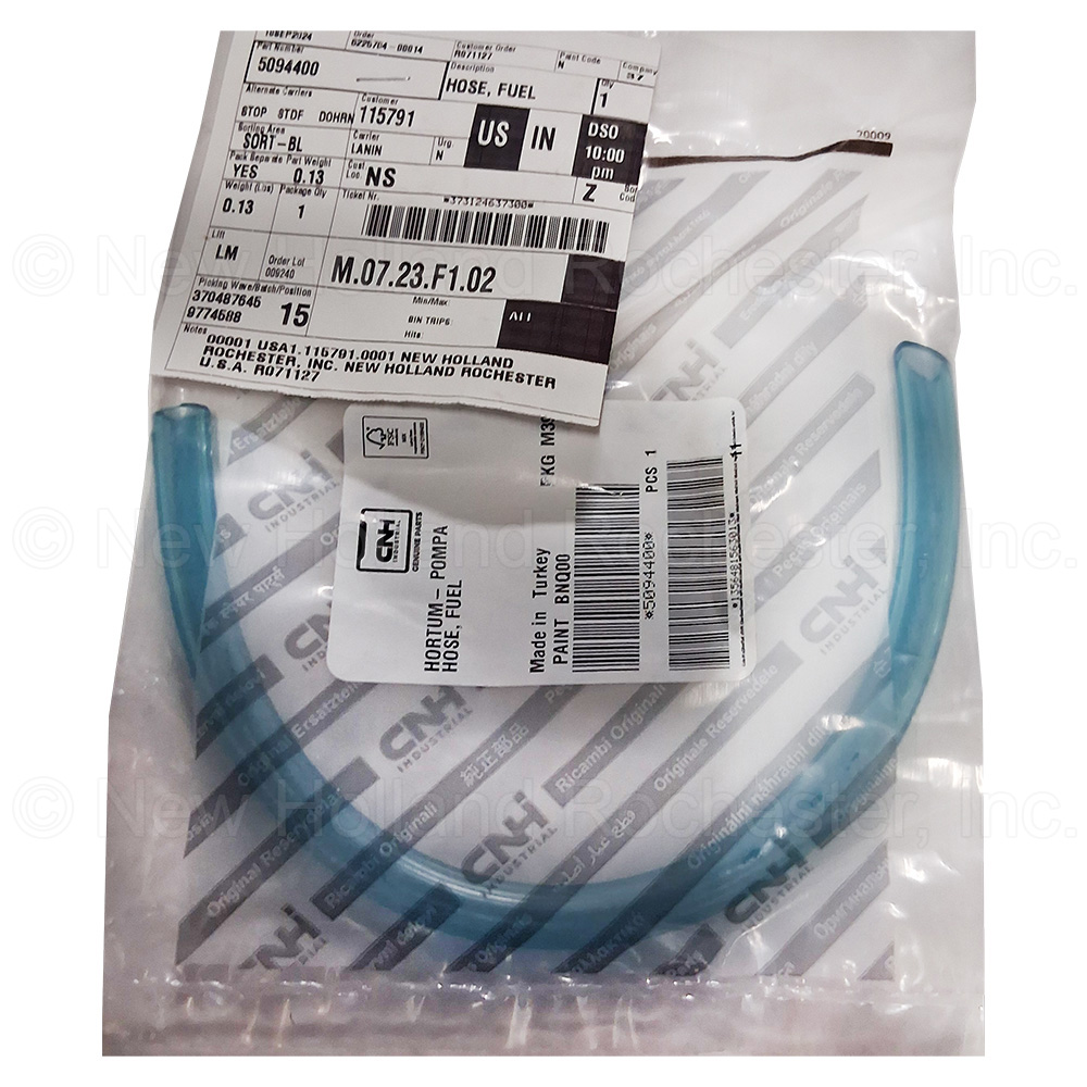 New Holland Fuel Hose Part # 5094400