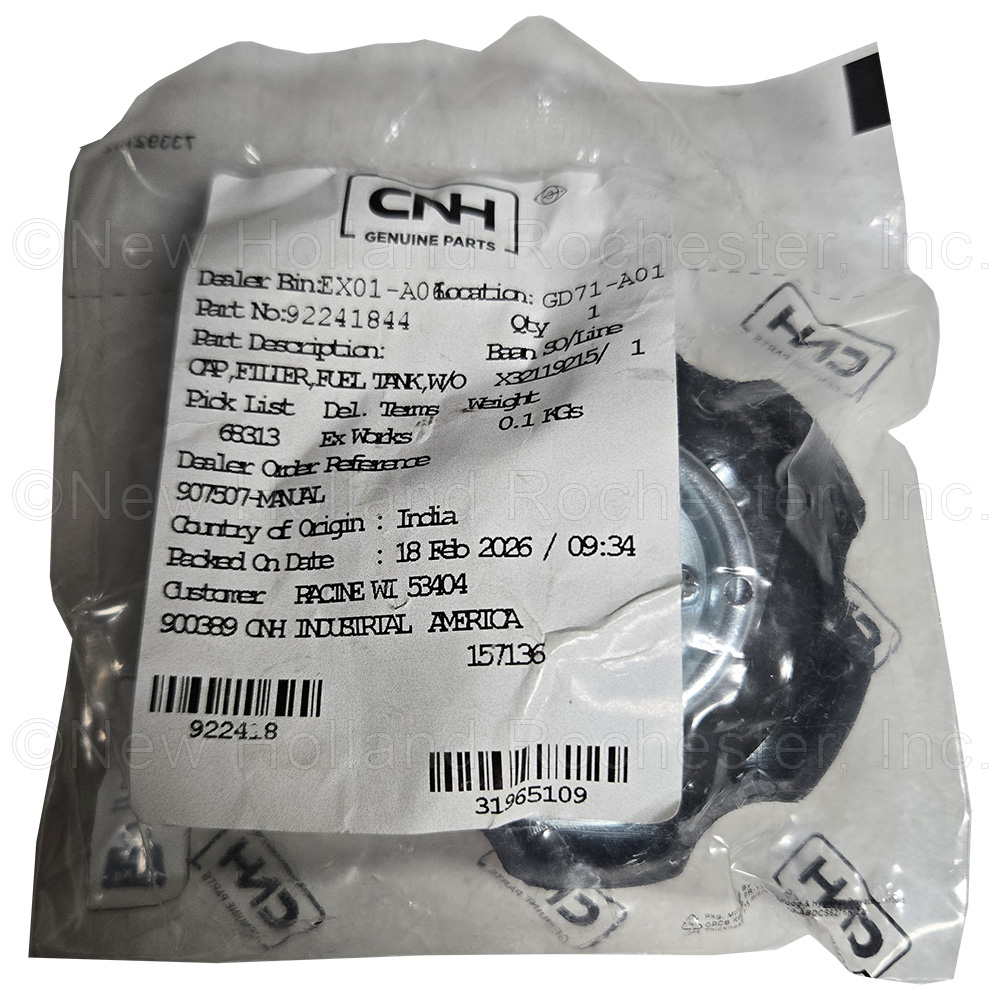 New Holland Filler Cap Part # 92241844 - Image 2