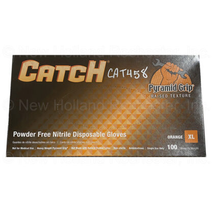 Orange Powder Free Nitrile Disposable Gloves Part # CAT458