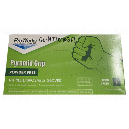 Neon Green Nitrile Disposable Gloves (Powder Free) Part # GL-NT107NGFL