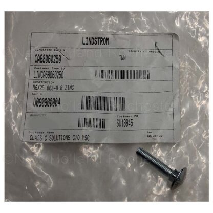 M6x25 Carriage Bolt Part # CA68060250